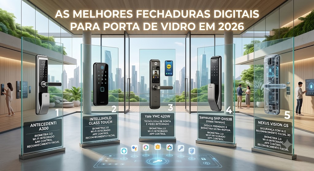 As Melhores Fechaduras Digitais para Porta de Vidro em 2026
